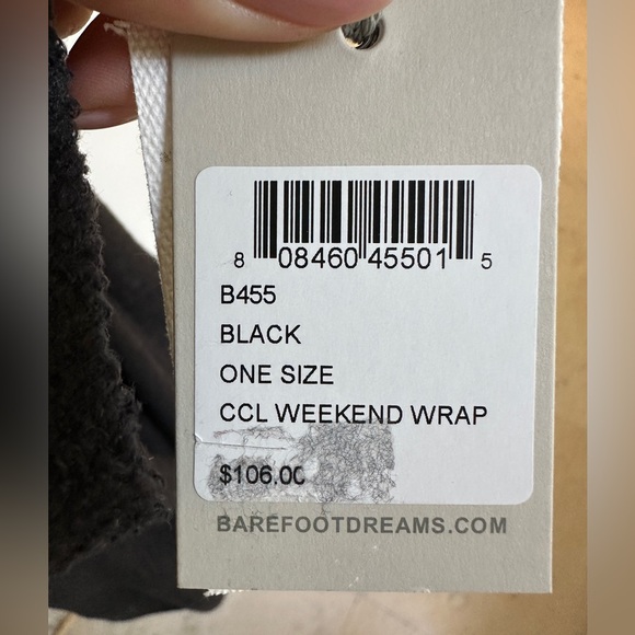 NWT Barefoot Dreams Cozy Chic Weekend Open front Wrap - Picture 6 of 6